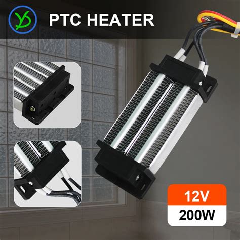 200w 12v ac dc elemento de aquecimento isolado térmica ptc cerâmico