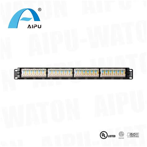 CAT6A Unshielded 24 Ports Patch Panel 1u Rack Mount 19 UTP Network