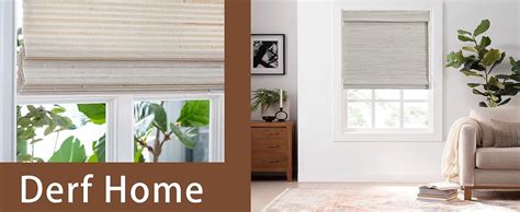 Amazon Derf Home Custom Bamboo Blinds Jute Cordless Roman Blinds