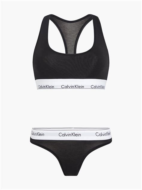 Bralette And Thong Set Modern Cotton Calvin Klein® 000qf6703eub1