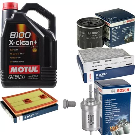 Bosch Inspection Set L Motul X Clean W Pour Vw Caddy Iv