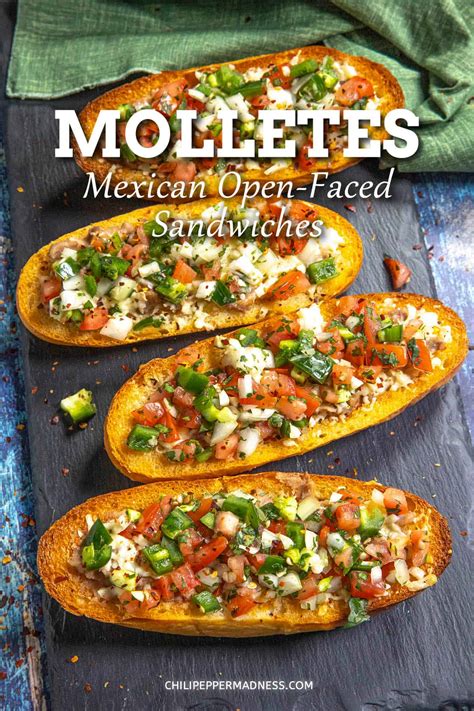 Molletes Open Faced Mexican Sandwiches Chili Pepper Madness