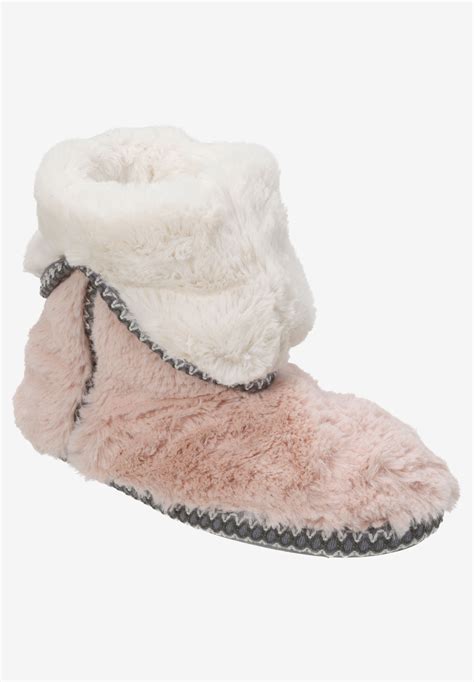 Dearfoams Faux Fur Fold Down Slipper Bootie Fullbeauty Outlet