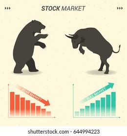 Stock Market Concept Bull Vs Bear Stock Vector Royalty Free