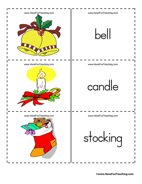 Christmas Flash Cards Have Fun Teaching