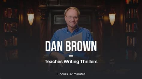 Dan Brown: Writing Thrillers – Master Class Online