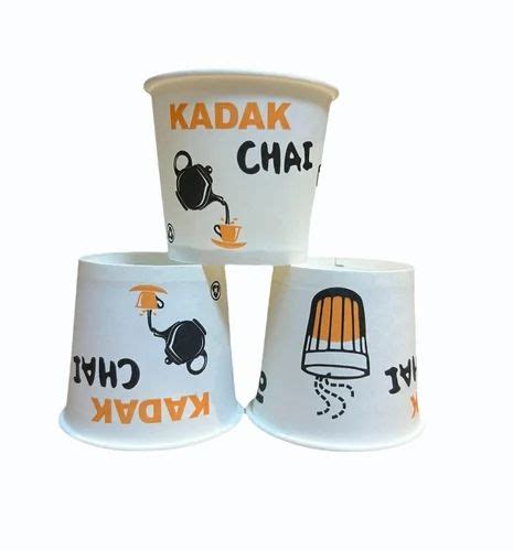 White Printed Paper Tea Cup At Rs Pack Paper Tea Cup In Cuttack