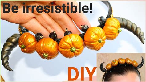 Diy Headband For Halloween With Pumpkins And Polymer Clay Horns Youtube