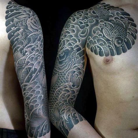 Japanese Wave Tattoo Designs For Men Oceanic Ink Ideas