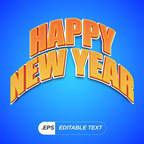 Premium Vector Happy New Year Editable Text