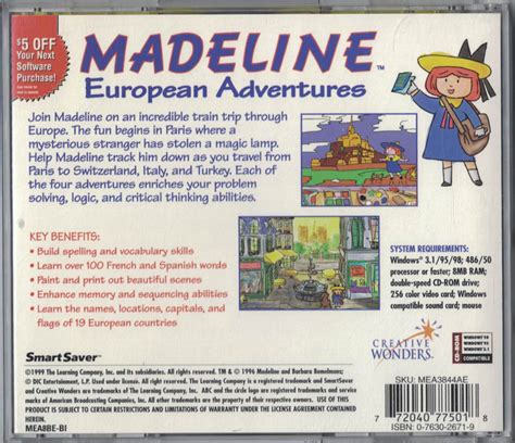 Madeline European Adventures 1996 Box Cover Art Mobygames