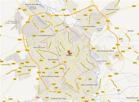 Troyes Map - France