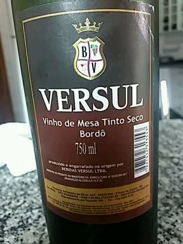 Bebidas Versul Bord Vinho De Mesa Tinto Seco Vivino Australia