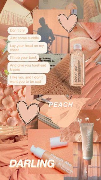 25 Peach Collage Wallpapers Darling Peach Aesthetic Idea Wallpapers