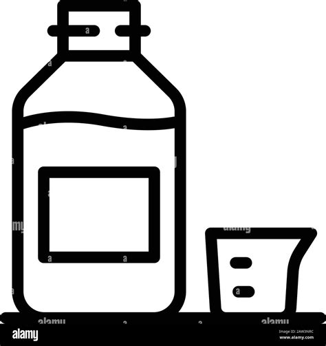 Dose Syrup Bottle Icon Outline Style Stock Vector Image And Art Alamy