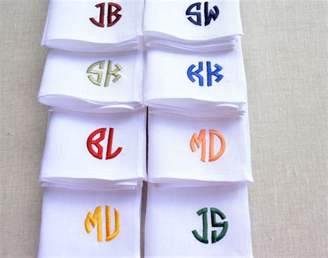 Personalized Pocket Squaresgrooms Tmonogrammed Pocket Squarewhite