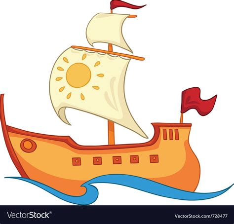 Cartoon ship Royalty Free Vector Image - VectorStock