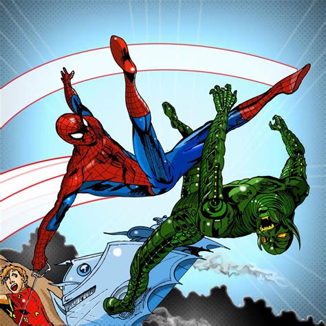 spiderman vs green goblin by alexreal677 on DeviantArt