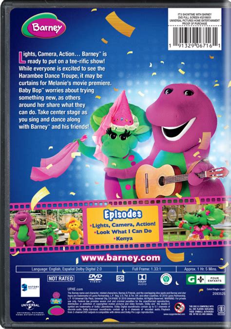 Barney Its Showtime With Barney Watch On Blu Ray Dvd Digital