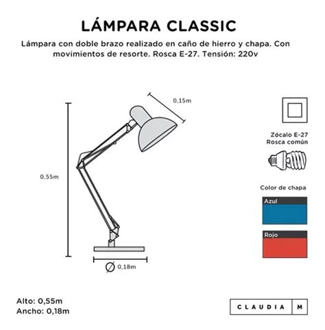 Lampara Classic Mesa Escritorio Velador Moderno E Luz Led En Venta En