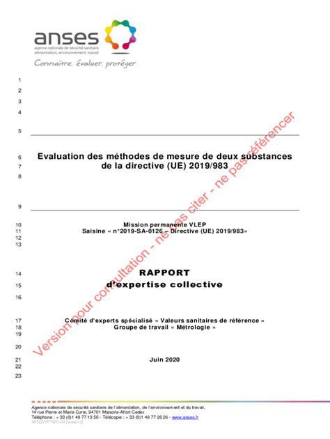 Remplissable En Ligne Valuation Des Mthodes De Mesure De Deux