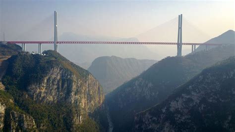 The world's highest bridge opens for traffic