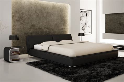 Lit Design En Cuir Italien De Luxe Letto Noir Mobilier Priv