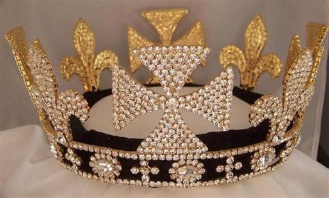 King Lear Rhinestone Full Gold Mens Crown Crowndesigners