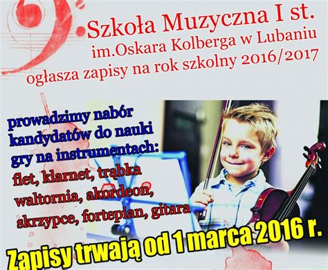 Zapisy do Szkoły Muzycznej w Lubaniu