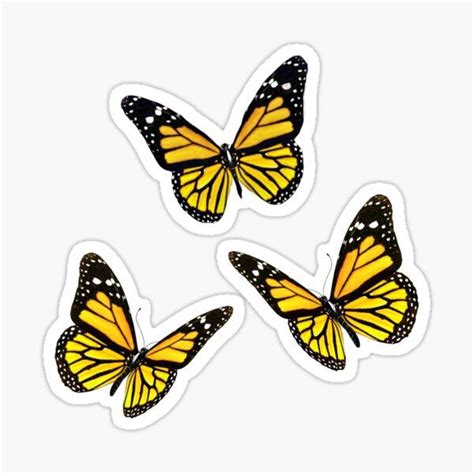 Yellow Butterfly Pack Sticker For Sale By Zippolighter Wallpaper