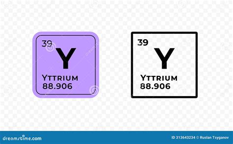 Yttrium Chemical Element Of The Periodic Table Vector Stock Vector