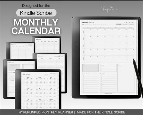 2024 Monthly Planner For Kindle Scribe Monthly Calendar 2025