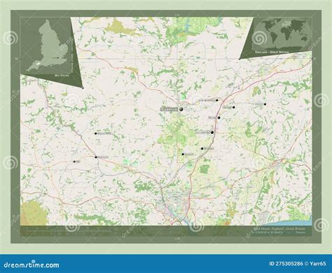 Mid Devon England Great Britain Osm Labelled Points Of Citi Stock