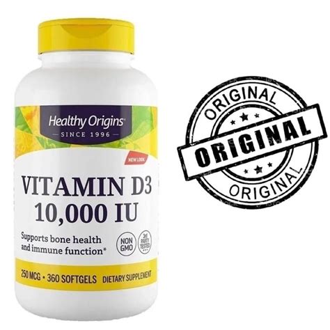 Vitamina D Iu Softgels Healthy Origins Importada Eua