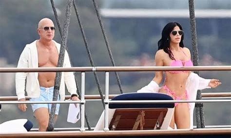 Jeff Bezos Goes Shirtless And Lauren Sanchez Rocks Tiny Pink Bikini On