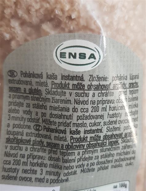 Poh Nkov Ka A Instantn Ensa Kal Rie Kj A Nutri N Hodnoty