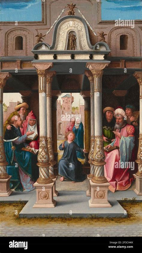 Christ Among The Doctors Obverse C 1513 Stock Photo Alamy