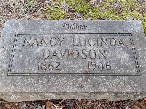 Nancy Lucinda Davidson Davidson Find A Grave Memorial