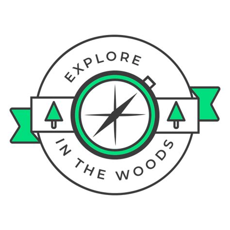 Diseño Png Y Svg De Explorar En El Trazo De La Insignia Del Bosque Para