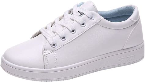 Chaussure Blanche Femme Plates Baskets Mode Basses Fille T Confort