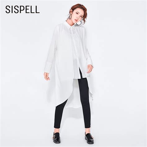 Sispell Chiffon Blouse Spring Irregular Long Women S Shirt Turn Down