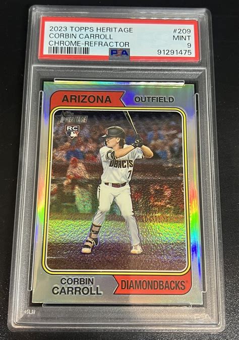 Topps Heritage Chrome Refractor Corbin Carroll Rookie Rc