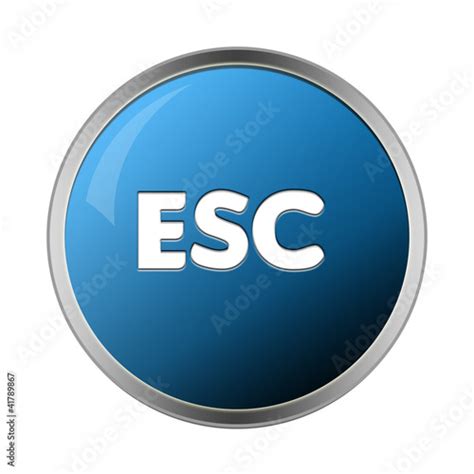 Esc Icon Set Label Labels Computer Icon Buttons Stock Photo And