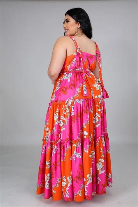 Plus Size Gitionline Maxi Dress African Print Fashion Dresses