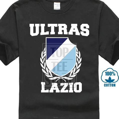 Ultras Lazio czarny podkoszulek piłkarzy koszulki męskie moda krótkie