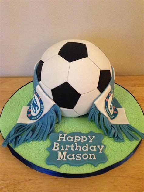 Chelsea Football Cake Decorated Cake By Nikki Cakesdecor