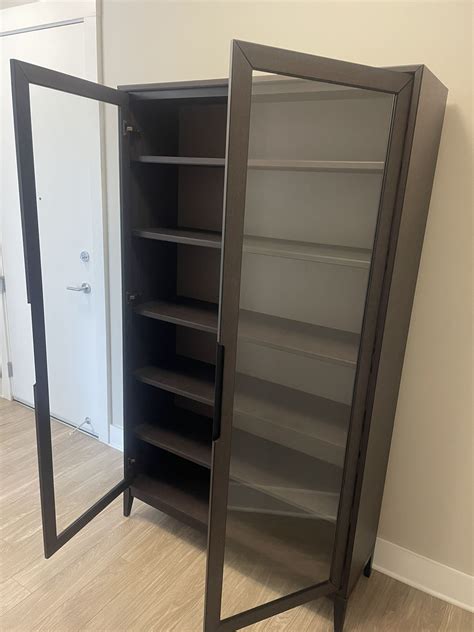 Ikea RegissÖr Glass Door Cabinet Brown46 1 2x79 7 8 Obo For Sale In Atlanta Ga Offerup