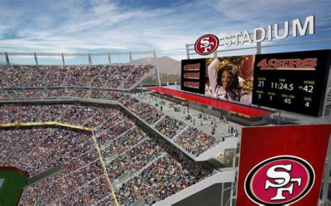 49ers New Stadium scoreboard | Levi stadium, Stadium, San francisco 49ers