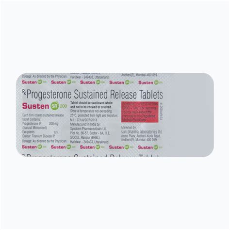 Susten SR 200mg Tablet 10 S Price Uses Side Effects Netmeds