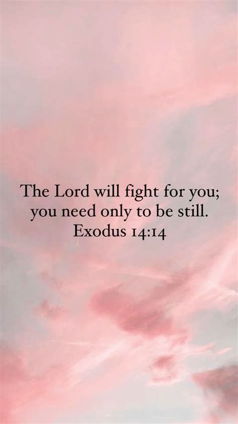 The Lord Will Fight For You You Need Only To Be Still Exodus 14 14